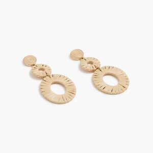 J.Crew Straw Wrapped Drop Earrings
